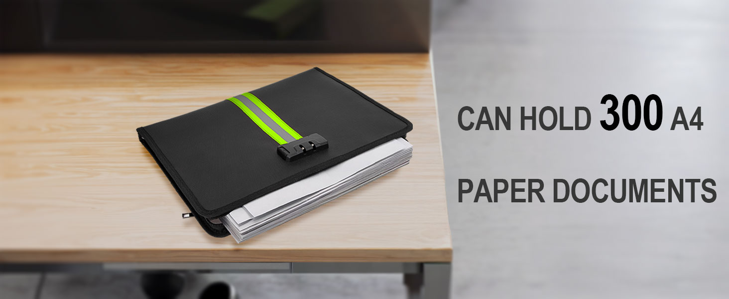 fireproof cash bag with lock