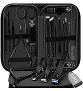 Manicure Set 16 In 1 Professional Stainless Steel Pedicure Kit Toenail Clippers Set Mens Grooming...