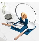 AUOON Silicone Utensil Rest and Pot lid holder with Drip Pad for Multiple Utensils,Dishwasher Saf...