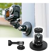 JJC Metal Magnetic Camera Mount with Ball Head, 1/4"-20 Screw &amp; Cold Shoe, for DJI Osmo Pocket 4 ...