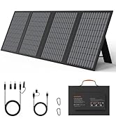 60W Portable Solar Panels Charger with USB-C, USB-A and DC Outputs Foldable IP67 Waterproof Solar...