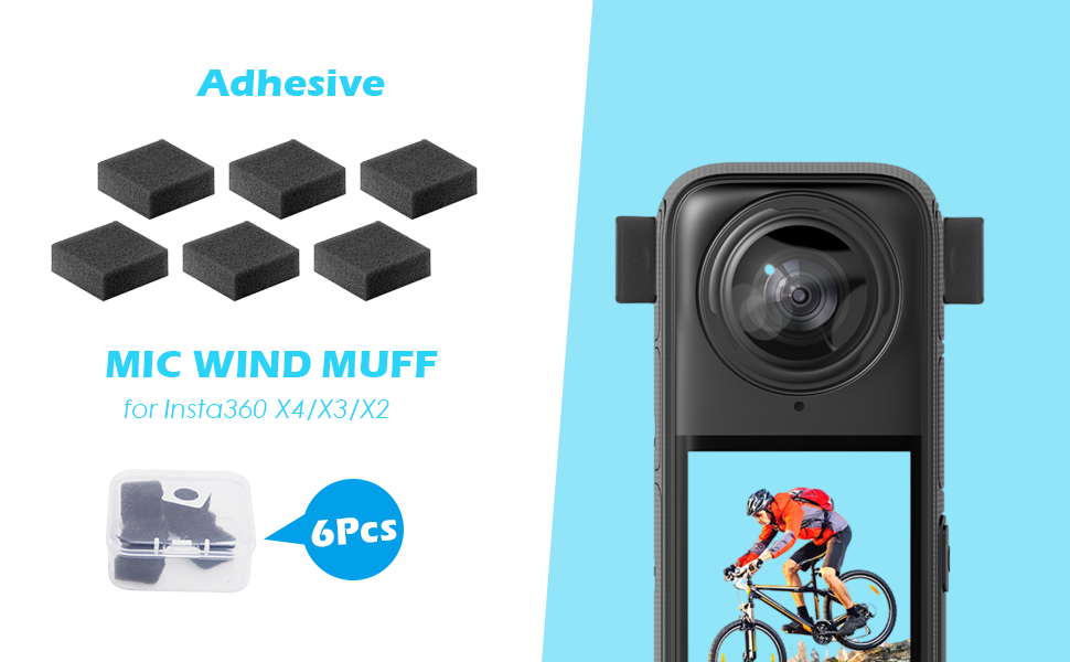 Mic Wind Muff for Insta 360 X4 X3 X2