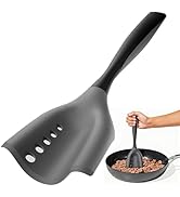 Meat Chopper Spatula Ground Beef Masher- Heat Resistant Hamburger Smasher Tool, Non Stick Ground ...