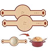 Silicone Bread Sling,2 Pack Non-Stick &amp; Easy to Clean Reusable Bread Sling for Dutch Oven with Cu...