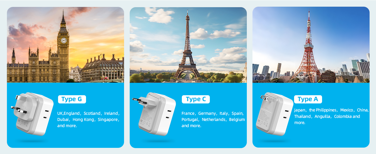 TYPE g plug adapter universal travel adapter universal power adapter
