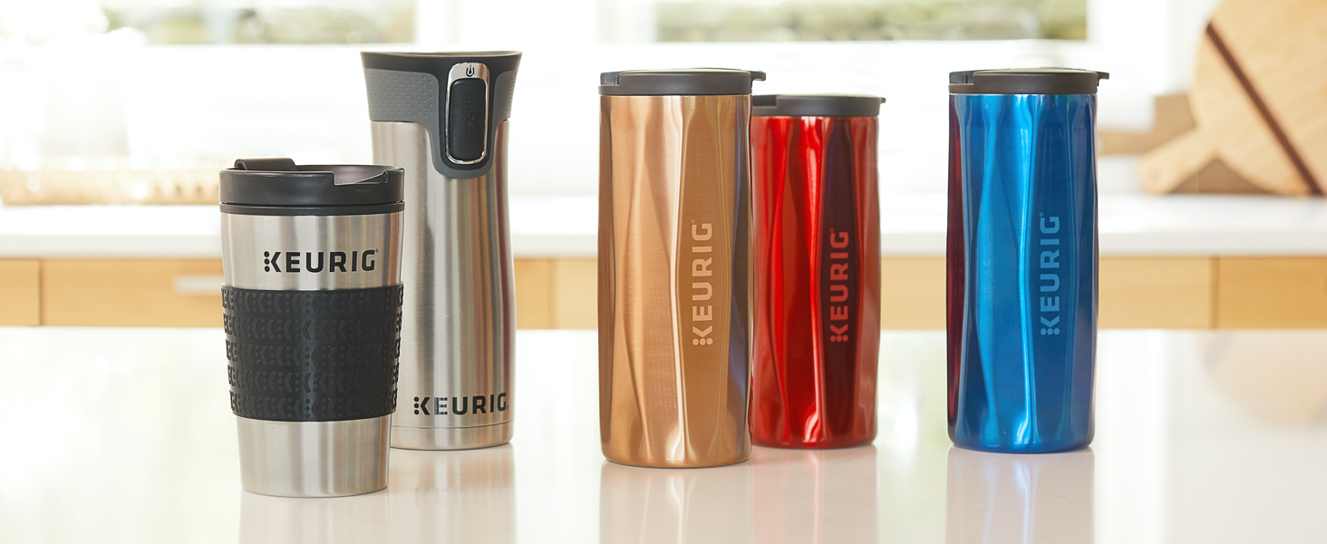 Keurig travel mug, mini travel mug, 12oz travel mug, keurig mug, keurig cup, k-cup pod mug