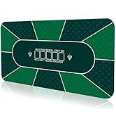 71" x 35" Poker Mat for Table,Smooth Water Repellent Surface,Nonslip Rubber Bottom, Foldable Texa...