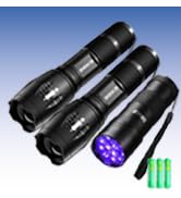 UV Flashlight Black Light Combo Set: 1 Pack of Small Portable 12 LED Mini Blacklight Flashlight
