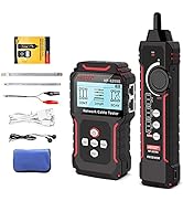 NOYAFA NF-8209S Network Cable Tester for CAT5, CAT6, LAN/Ethernet with PoE and NCV, LCD Anti-Inte...