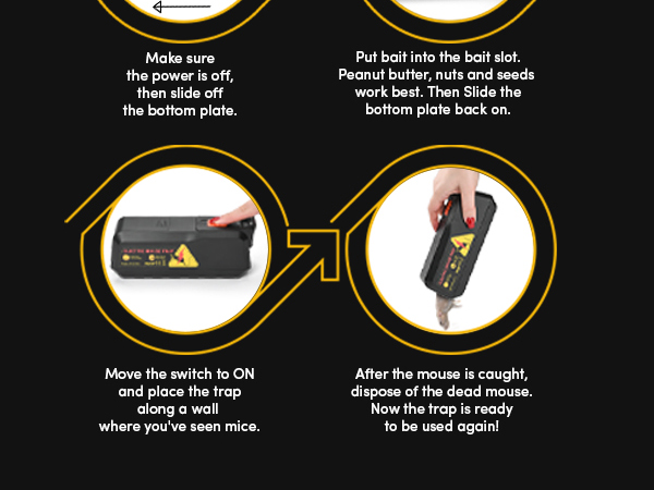 Humane Electronic Rodent Trap Zapper Electric Mouse Rat Squirrel Kill Pest Control Indoor Safe