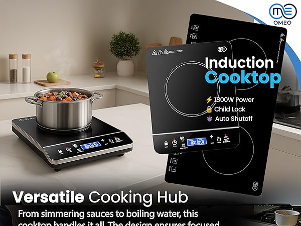 Induction Cooktop, available in Single and Double burner.