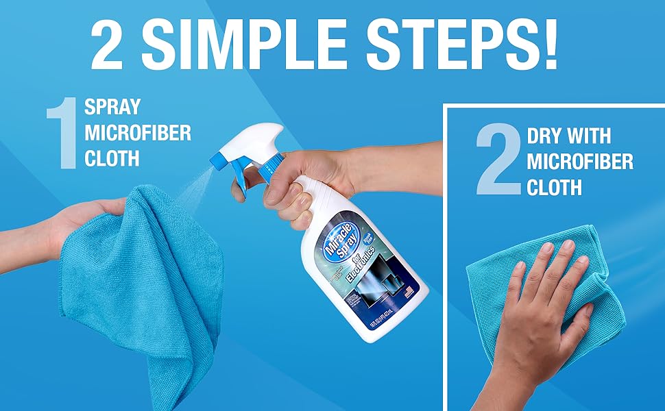 simple cleaning, supplies, home and electronics, wipe down surface, dry with microfiber 