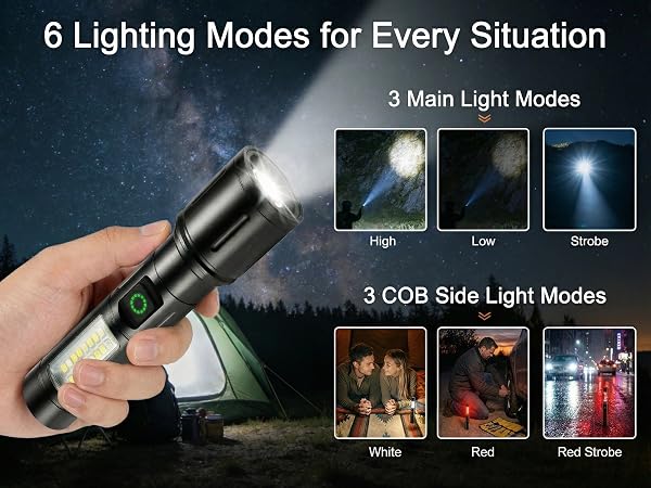 6 lighting modes