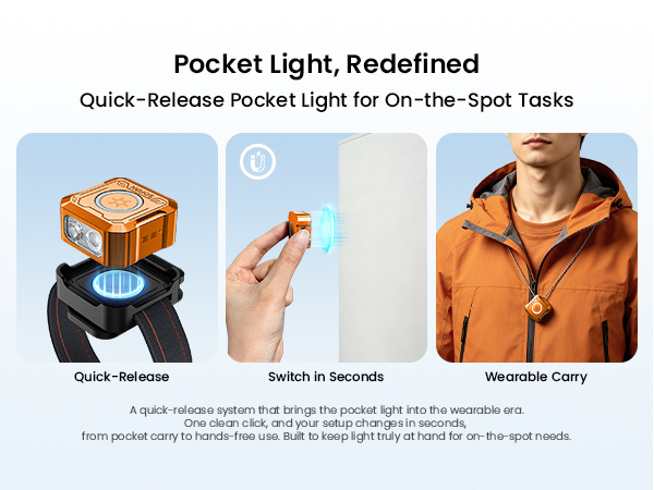 pocket flashlight with magnetic base for on-the-spot tasks