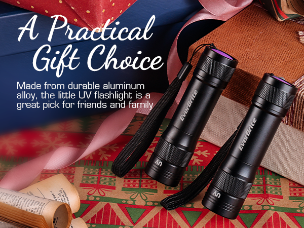 Made from durable aluminum alloy, the little UV flashlight is a great pick for friends and family