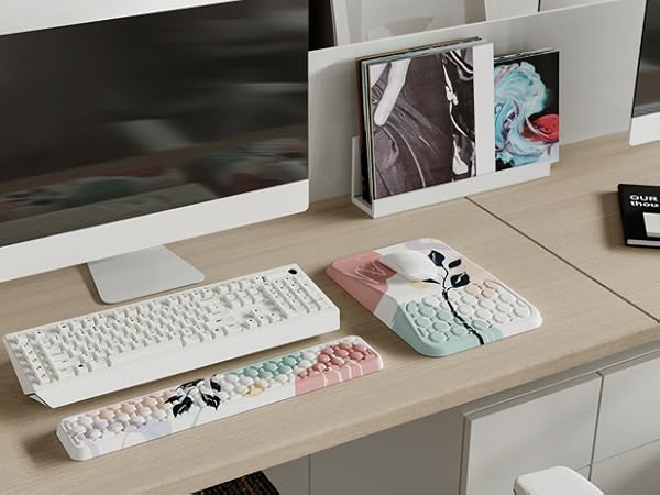 Keyboard wrist rest and mousepad