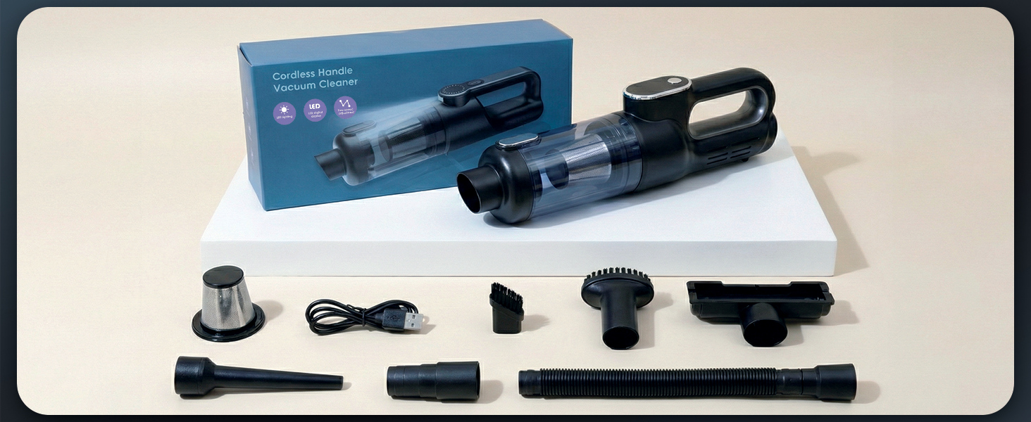 Luminoire Car vacuum portable codeless full kit