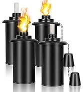 Outdoor Torch Canisters, Torch Replacement Canister 16 oz, Citronella Fuel Bamboo Torch Refill Ca...