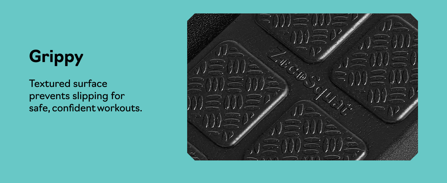 Textured surface slant board calf stretcher and squat wedge block for safe non-slip workouts