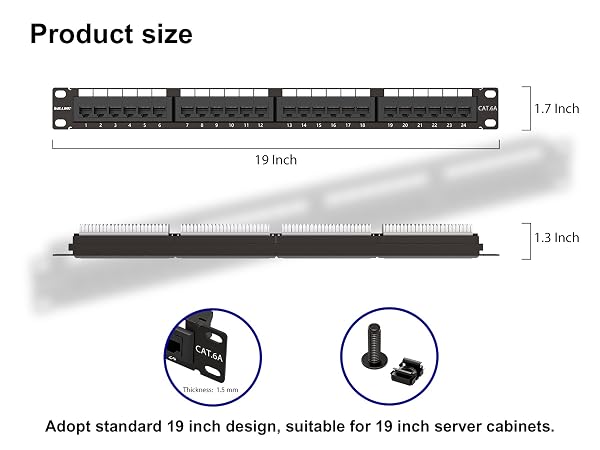 iwillink 24-port Cat6a Patch Panel