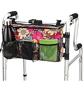 Walker Bag - Water Resistant Pouch Basket with 6 Pockets for Rollator and Folding Walker, Wheelch...