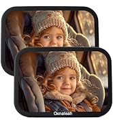 2 Pack Baby Car Mirror Clear Wide View Convex Shatterproof Shake-Proof 2 Pack Easy Install Rear F...