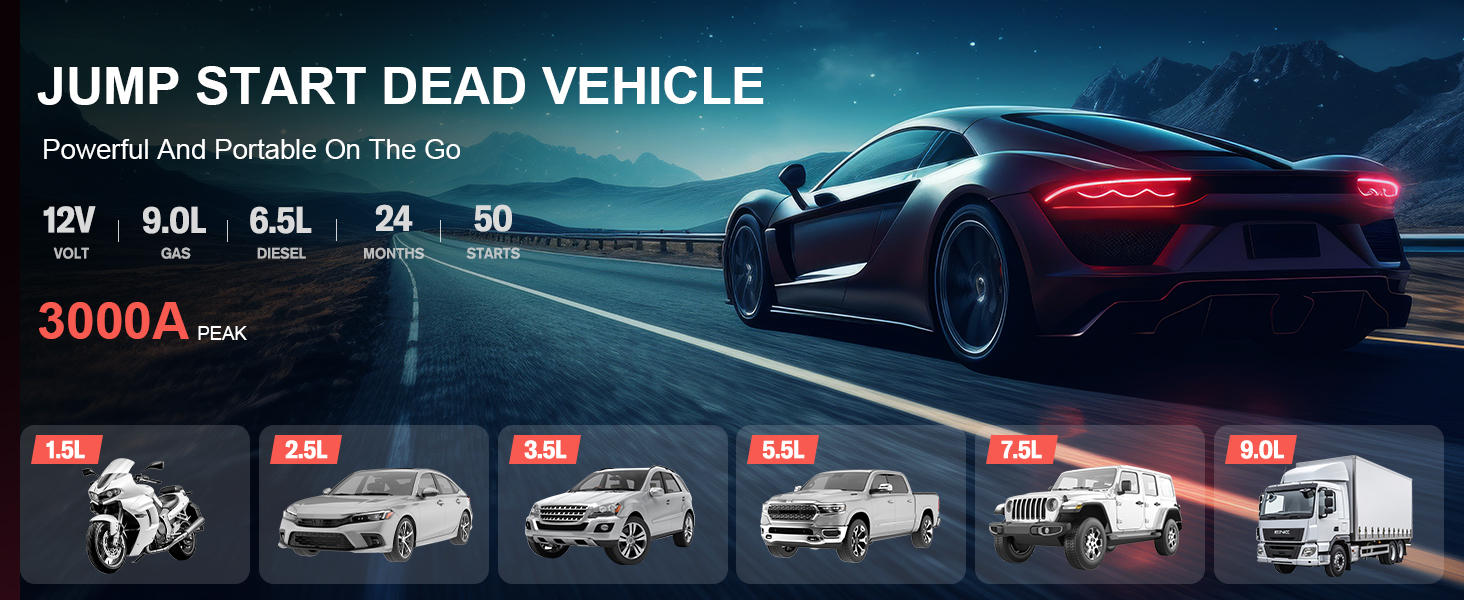 car jumper starter portable with air compressor