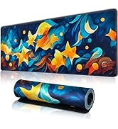 Hopipad Starry Night Large Gaming Mouse Pad for Desk, Desk Mat with Seamed Edges, Waterproof Desk...