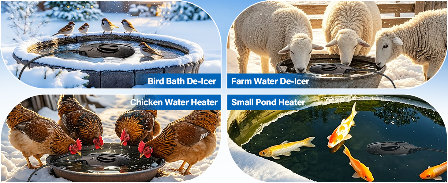 bird bath heaters for outdoors in winter