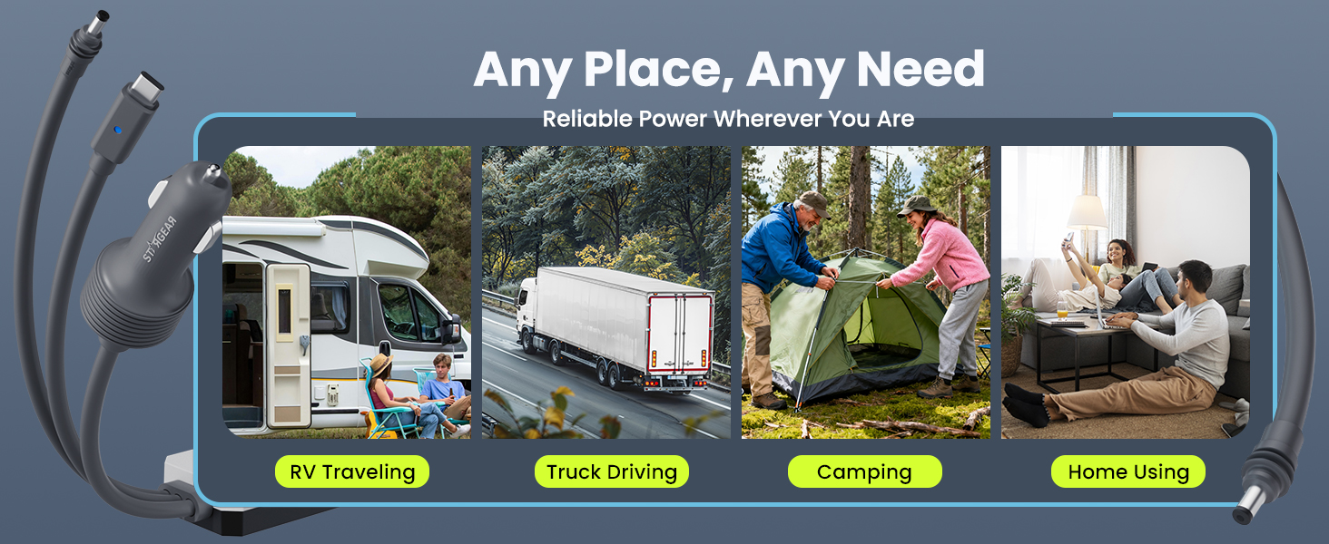 Starlink Mini 3 in 1 Power Cable with Digital Voltage Display