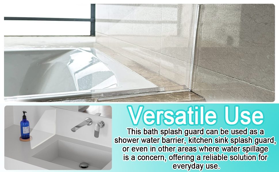 Splash Guard for Bathtub