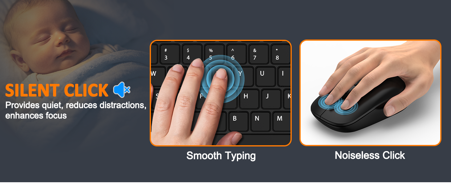 Ergonomic Wireless Keyboard and Mouse