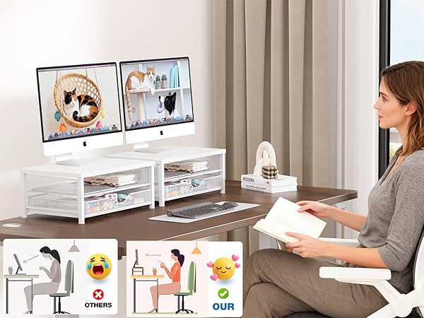 monitor stand for desk organizers and accessories computer stand riser office organization desktop 