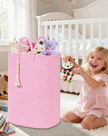 baby laundry basket for nursery room