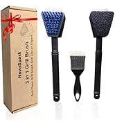 Nylon Grill Brush No Wire Bristle Barbecue Brush Grill Cleaning Kit Safe Grill Scraper Brush for ...