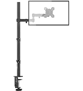 Bracwiser Single Fully Adjustable Standing Height Monitor Arm Stand Mount 800mm Tall for Monitor ...