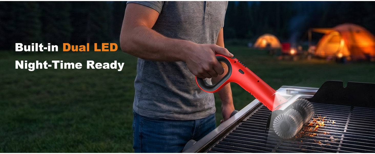electric grill brush for outdoor grill