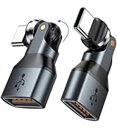 Aripps 540 Degree USB C to USB Adapter 2 Pack, 480Mbps USBC Male to USB 2.0 Female Adapter, Type ...