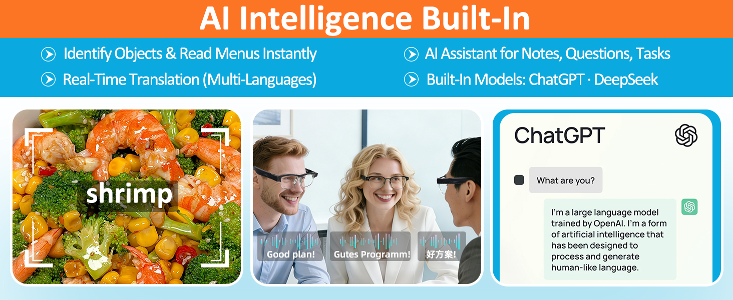 smart ai glasses with camera