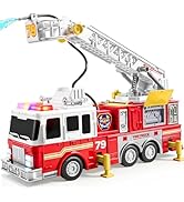 JOYIN Extra Large Toddler Fire Truck Toys for Boys with 33-inch Ladder, Lights &amp; Sprinkler Pump, ...