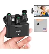 SYNCO Mini Wireless Microphone with AI Noise Cancellation for iPhone/Android, Plug-and-Play Magne...