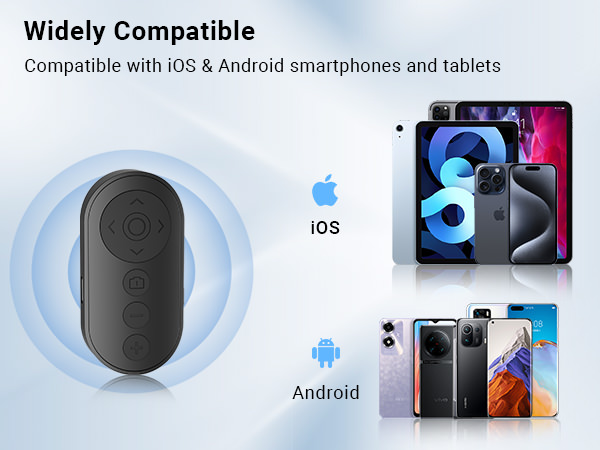Versatile Phone Camera Shutter for Photo &amp;amp; Video Compatible with iPhone Android