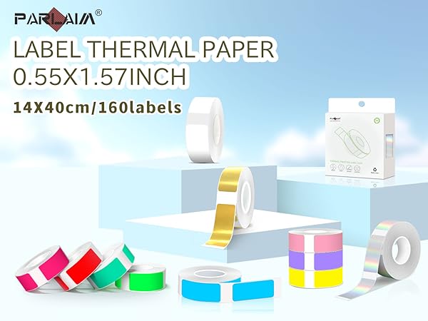 Black on White Sticker Thermal Paper Self-Adhesive Square Thermal Label Multi-Purpose Thermal Label