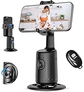 Auto Face Tracking Phone Holder - 360° Rotation Face Body Phone Tracking Tripod Rechargeable Smar...
