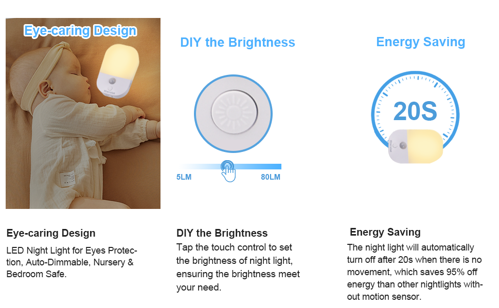 Hiwrolat rechargeable night light