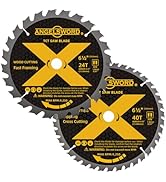 ANGELSWORD 6-1/2 Inch Circular Saw Blade, 24T for Framing&amp;40T for Ripping, Cross Wood Cutting, 2 ...