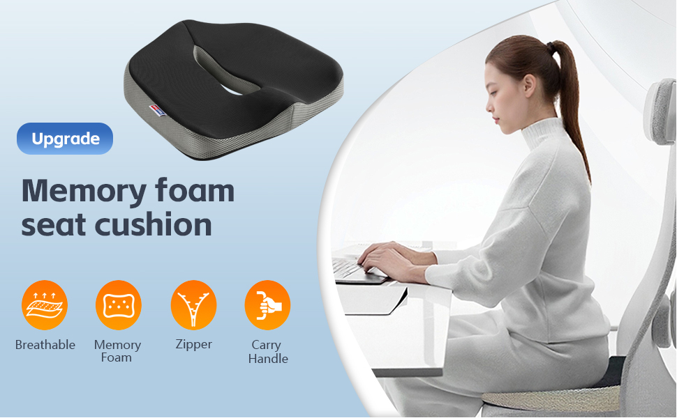 Memory foamseat cushion