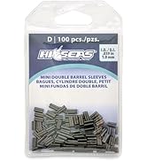 Hi-Seas Mini Double Barrel Copper Crimp Sleeves, 1.0 Millimeter Inside Diameter, 100-Pieces, Black