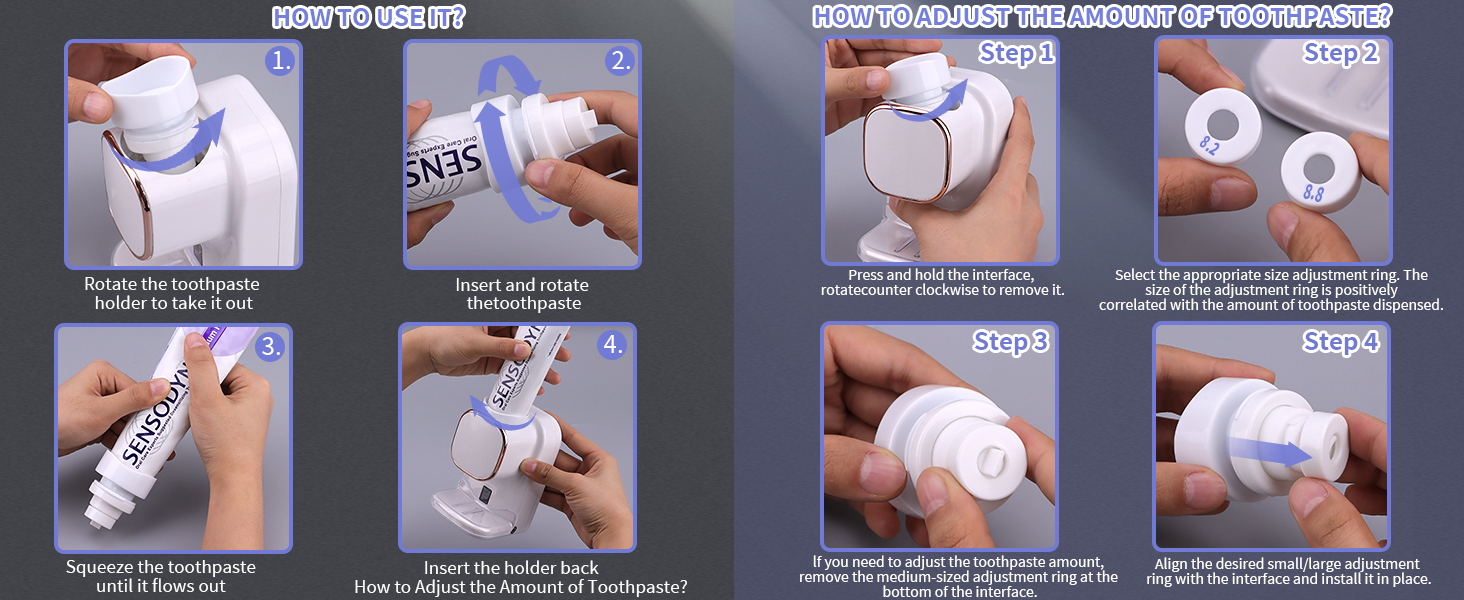 Wall Mounted Electric Toothpaste Dispenser for Kids and Adults