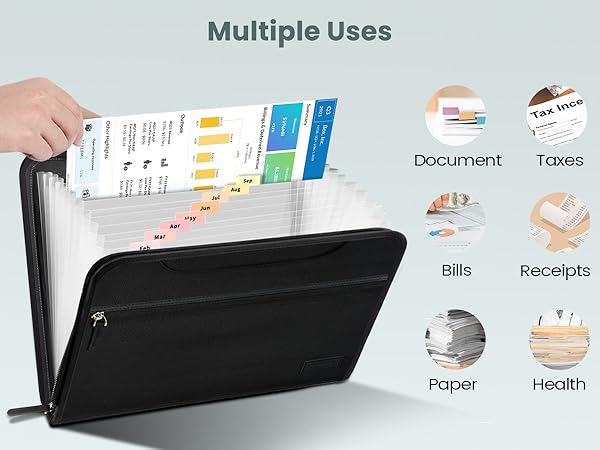Heavy Duty Accordion File Organizer